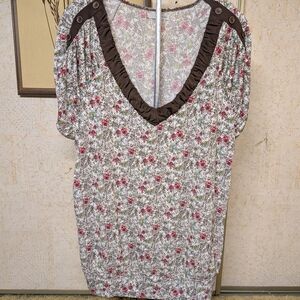 Floral V-Neck Women's Top